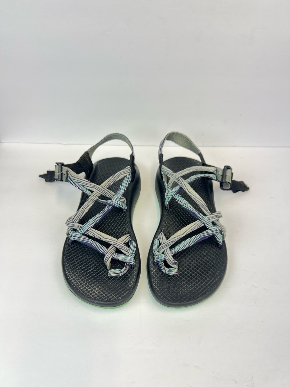 Chaco Womens ZX2 Yampa Gray Buckle Strappy Toe Ring Sports Sandal Size 7